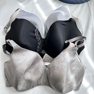 Elegant Lace Women's Intimates Set - Black and Gray